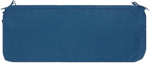 5CM Dicke Sitzkissen Bank Bezug, Ersatzbezug für Sitzauflage, Leinen Bezug für Bankauflage Bankkissen, Gartenbank Auflage Outdoor Bezug, Waschbare Sitzauflage Kissenbezug(Dunkelblau,100x50x5cm) von moismk