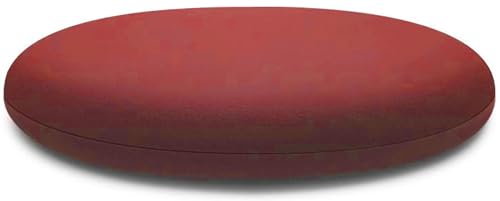 Sitzkissen Rund 40cm/35cm/45cm, Stuhlkissen Gartenstuhl Stuhl Polster Kissen Filzkissen für Bürostuhl Mit Unsichtbarem Reißverschluss ﻿(Burgundy,Diameter: 45cm) von moismk