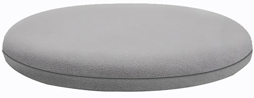 Sitzkissen Rund 40cm/35cm/45cm, Stuhlkissen Gartenstuhl Stuhl Polster Kissen Filzkissen für Bürostuhl Mit Unsichtbarem Reißverschluss ﻿(Gray,Diameter: 40cm) von moismk