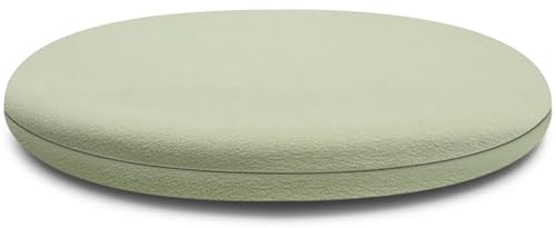 Sitzkissen Rund 40cm/35cm/45cm, Stuhlkissen Gartenstuhl Stuhl Polster Kissen Filzkissen für Bürostuhl Mit Unsichtbarem Reißverschluss ﻿(Matcha Green,Diameter: 40cm) von moismk
