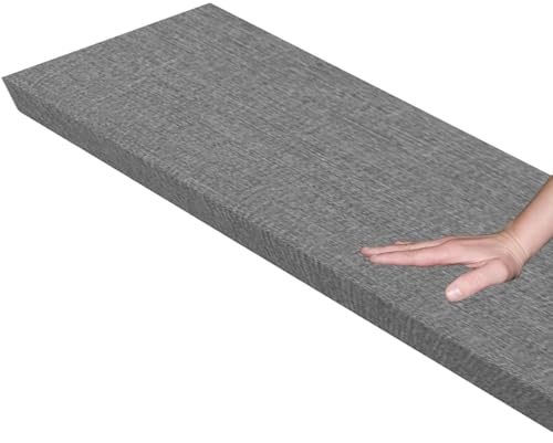 moismk Bankauflage Sitzkissen für Bank,Waschbare Rutschfestes Bankkissen Sitzauflage Bequeme Bankpolster für Bank, Fensterbank, Gartenmöbel, Terrasse, Drinnen(Gray,110x40x5cm Thick) von moismk