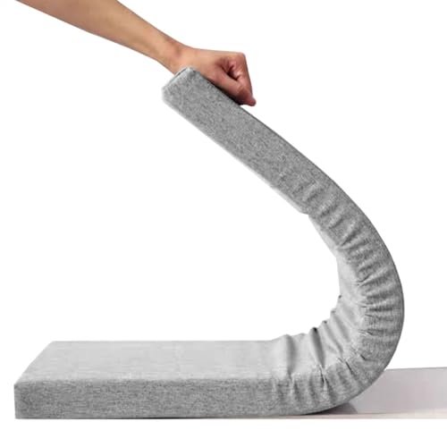 moismk Bankkissen Bankauflage 5 cm Dickes Gartenbankkissen Polsterauflage Waschbar Abnehmbarem Rutschfestes Sitzkissen für drinnen und draußen Terrasse(Light Gray,60x35cm x5cm Thick) von moismk