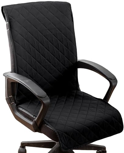 moismk Bürostuhl Bezug wasserdichte mit Elastischen Riemen Anti-Rutsch Stuhlhussen Bezug für Haustiere, Katzen, Hunde Drehstuhl Abnehmbare Computer Sessel Schutz Hülle (Color : #4, Size : Large) von moismk