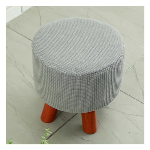 moismk Hockerbezug Rund Fußhocker Bezug Ottomane Rund Schonbezug Stretch Husse für Fußhocker Ottomanischer Hocker-Bezug Überzug Hocker Protector Waschbar(#1) von moismk