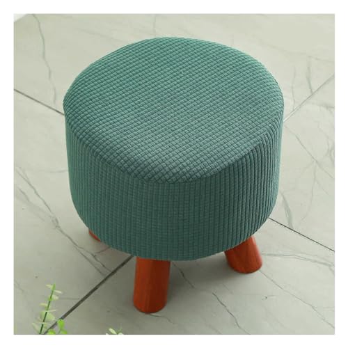 moismk Hockerbezug Rund Fußhocker Bezug Ottomane Rund Schonbezug Stretch Husse für Fußhocker Ottomanischer Hocker-Bezug Überzug Hocker Protector Waschbar(#13) von moismk
