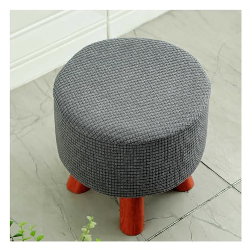 moismk Hockerbezug Rund Fußhocker Bezug Ottomane Rund Schonbezug Stretch Husse für Fußhocker Ottomanischer Hocker-Bezug Überzug Hocker Protector Waschbar(#2) von moismk