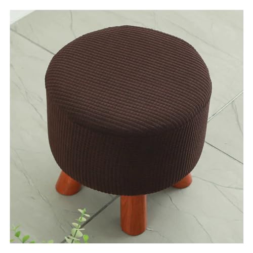 moismk Hockerbezug Rund Fußhocker Bezug Ottomane Rund Schonbezug Stretch Husse für Fußhocker Ottomanischer Hocker-Bezug Überzug Hocker Protector Waschbar(#7) von moismk
