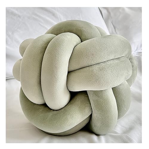 moismk Knotenkissen Klein, 22/28CM Knotenkissenball weiches handgewebtes Sofakissen, verwendet für Wohndekoration(Color 8,Diameter 28cm) von moismk