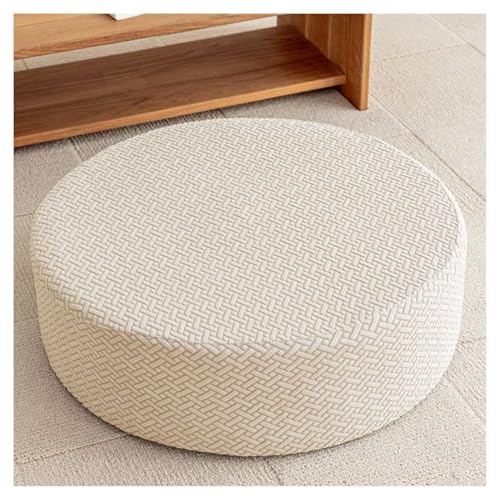 moismk Ottomane Schonbezug Rund Hocker Bezug Stretch Hockerüberzug Hocker Hussen für Runde Fußhocker, Sitzhocker Elastisch Husse, Überzug Möbel Protector für Sofa Abdeckung(#5,Diameter 60 x H 10CM) von moismk