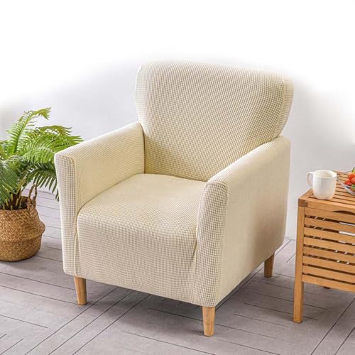 moismk Stretch Sesselbezug Sesselhusse Sofa Überzug 1 Sitzer mit Armlehnen, rutschfest Sesselschoner für Relax-Sessel, Cocktailsessel, Clubsessel(#2) von moismk