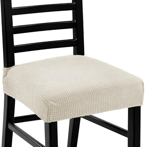 moismk Stuhlbezug Sitzfläche 2er 4er 6er Set, Stretch Bezug für Stühle Sitzbezüge für Esszimmerstühle Abwaschbar Schonbezug Stuhl Hussen für Stühle(#15,6PCS) von moismk