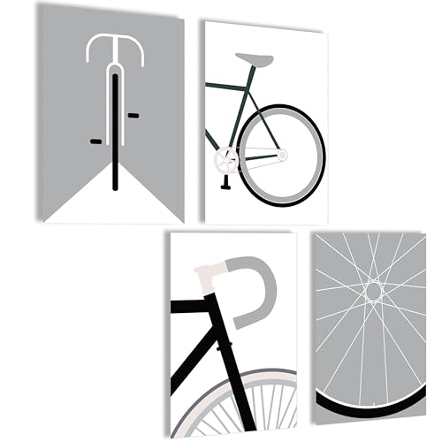 Bauhaus Fahrrad Deko Poster Set Fahrrad Poster Set Schlafzimmer Deko Aesthetic Bilder Fahrrad Geschenk Poster Vintage Wandbilder Schlafzimmer Aesthetic Room Decor Abstrakte Bilder Bauhaus Kunstdrucke von mojoliving