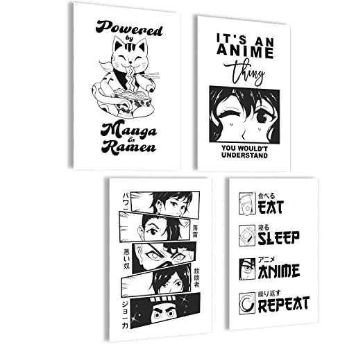 mojoliving Anime Poster Set | Anime Bilder Set für Manga Wall | Coole Geschenke für Anime Fans | Aesthetic Anime Poster für Wand Collage von mojoliving