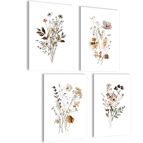 Poster Boho Deko Set Boho Wanddeko Blumen Deko Poster Blumen Aesthetic Style Preppy Room Decor Y2K Poster Ästhetik Yoga Poster Wandbilder Wohnzimmer von mojoliving