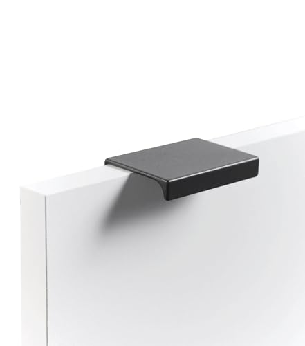 mokebo® Möbelgriff oder Schrankgriff aus Metall 'Der Handliche', Griff für Push-to-Open Möbel, Türgriff Made in Germany, 2er-Set in Schwarz von mokebo