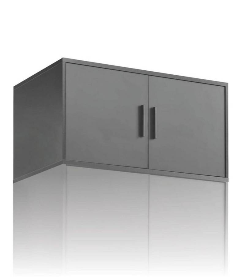 mokebo Aufsatzschrank Der Hochstapler (für extra viel Stauraum) Schrankaufsatz für Kleiderschrank 'Der Grenzenlose' in Schwarz von mokebo