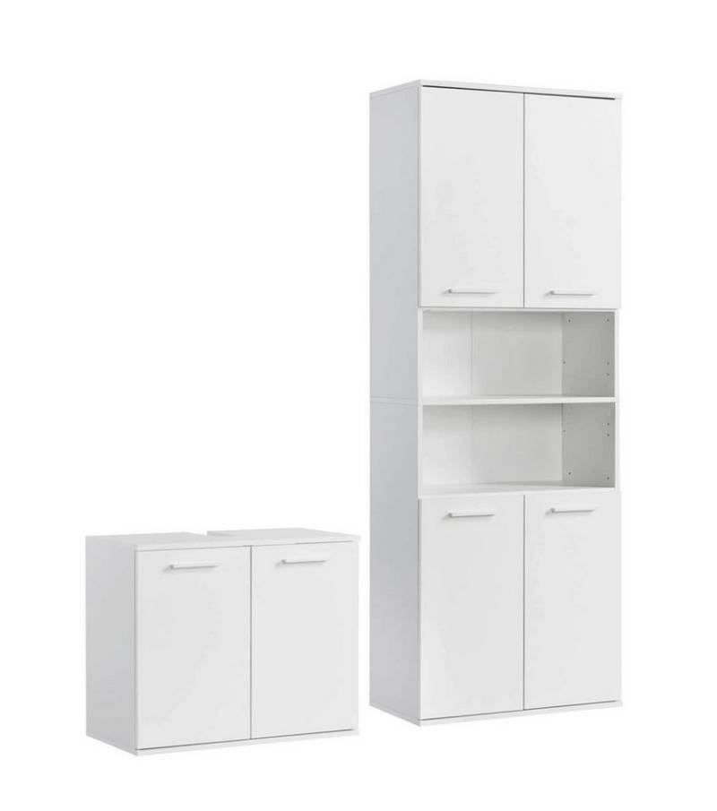 mokebo Badmöbel-Set Der Steuermann, (2-teilig), Unterschrank & Beistellschrank fürs Bad in Weiß von mokebo