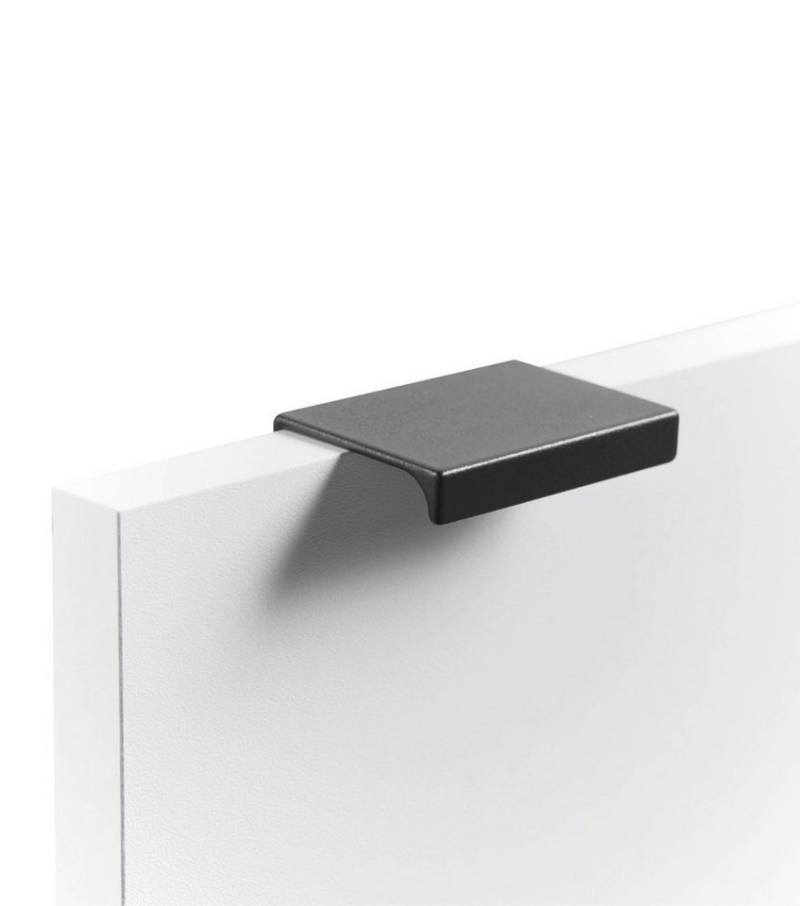 mokebo Möbelgriff Der Handliche (aus Metall), Griff für Push-to-Open Möbel, Schrankgriff oder Türgriff in Weiß von mokebo