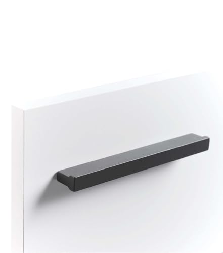 mokebo Möbelgriff in Schwarz 'Der Griffige', Schrankgriff in Anthrazit, Metallgriff oder Griff für Möbel, auch als Türgriff Mehrzweckschränke, Kleiderschränke und Aktenschränke, 3 Stück von mokebo