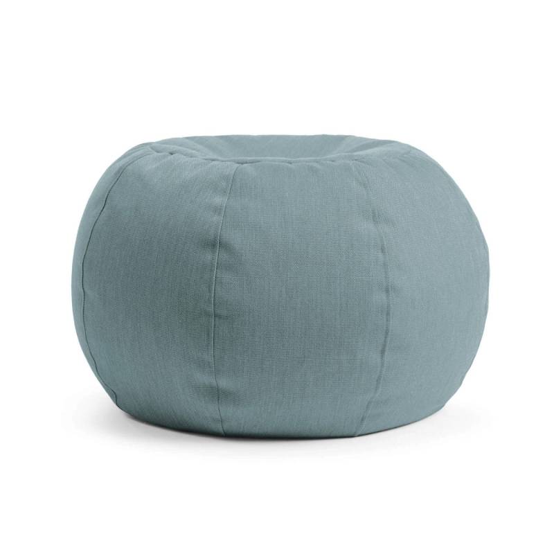 mokebo Outdoor Pouf Der Kugelige 60x45cm für Balkon & Garten Sitzhocker rund oder Bodenkissen in Himmelblau von mokebo