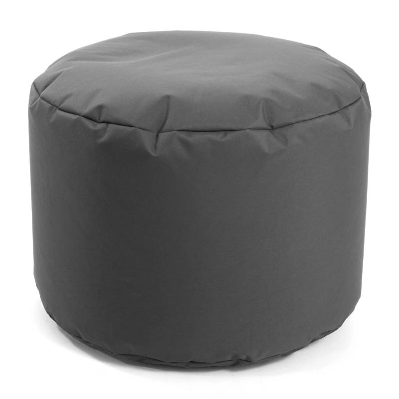 mokebo Outdoor Pouf o Hocker in Anthrazit Der Ruhepouf Fußhocker mit EPS-Perlen Füllung und Cover von mokebo