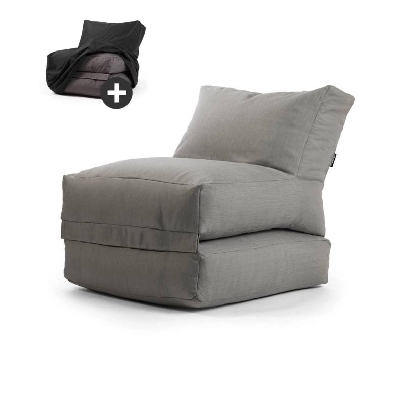 mokebo Outdoor Sitzsack Der Summerdream Bean Bag mit Füllung und Schutzhülle in Anthrazit von mokebo