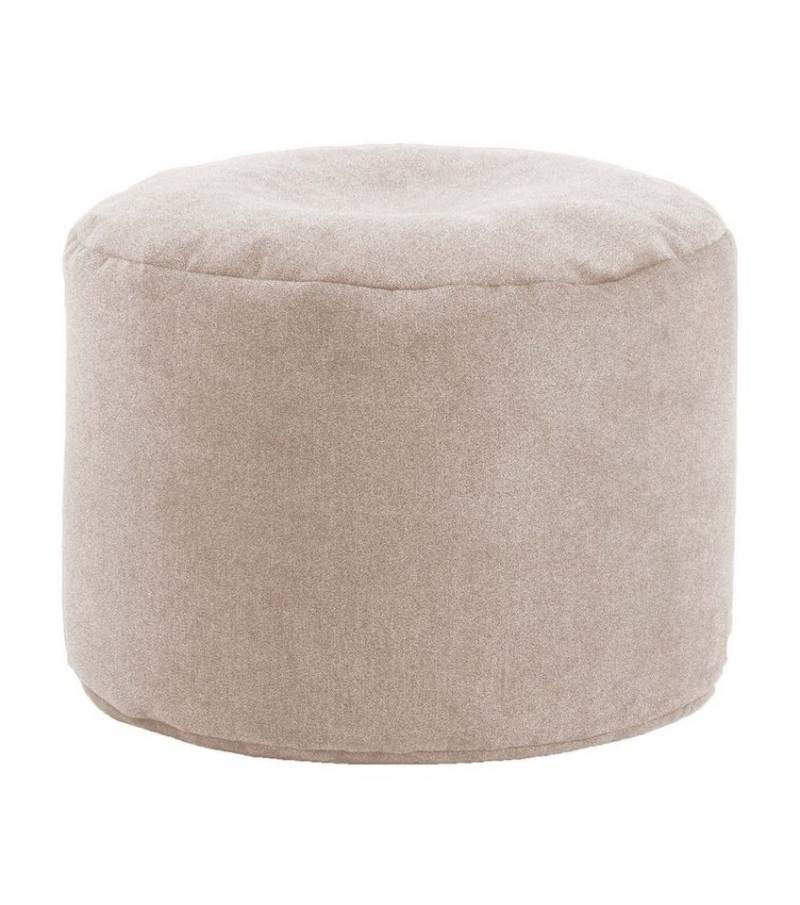 mokebo Pouf Der Ruhepouf (aus Webstoff), Sitzhocker XL, Bodenkissen, Fußhocker, Hocker, Sitzkissen in Beige von mokebo