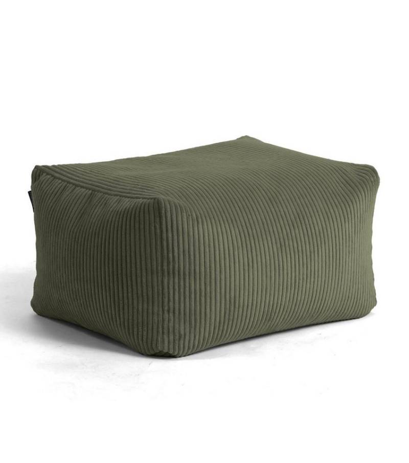 mokebo Pouf Der Ruhestifter (aus Cordstoff), Sitzhocker, Bodenkissen, Fußhocker oder Sitzkissen eckig in Grün von mokebo