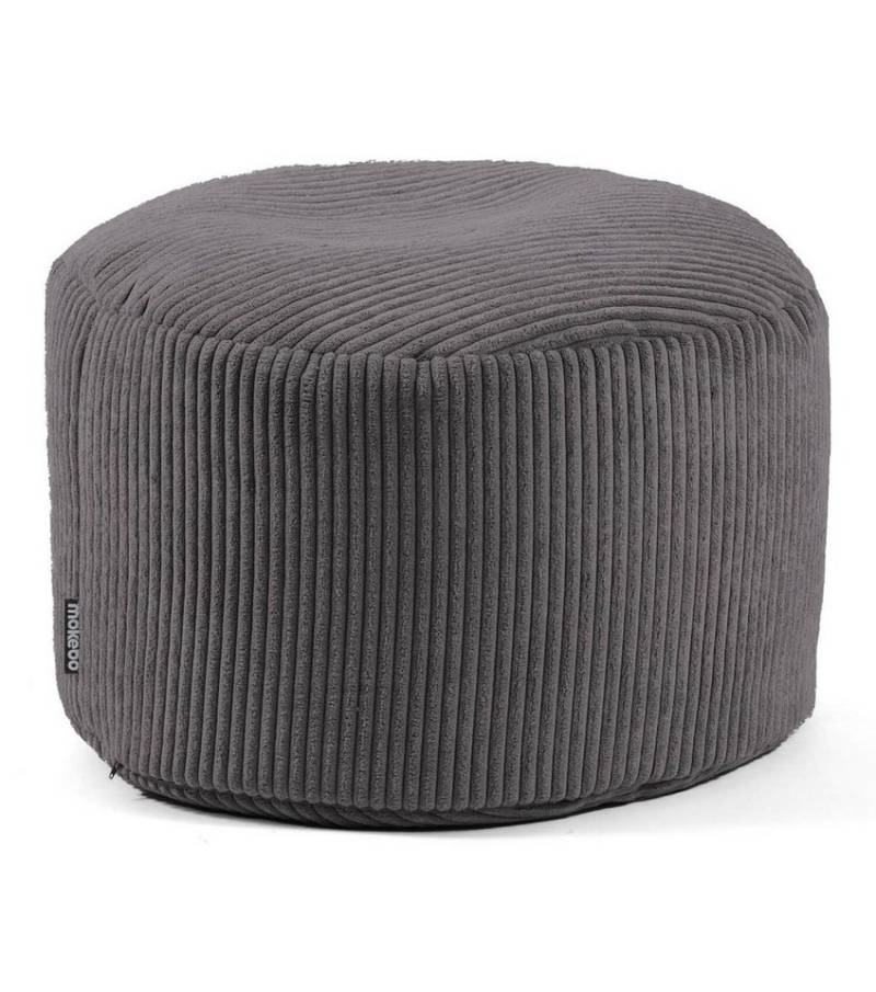 mokebo Pouf Der faule Lenz (aus Cordstoff), Sitzhocker XL, Bodenkissen, Fußhocker, Hocker, Sitzkissen in Anthrazit von mokebo