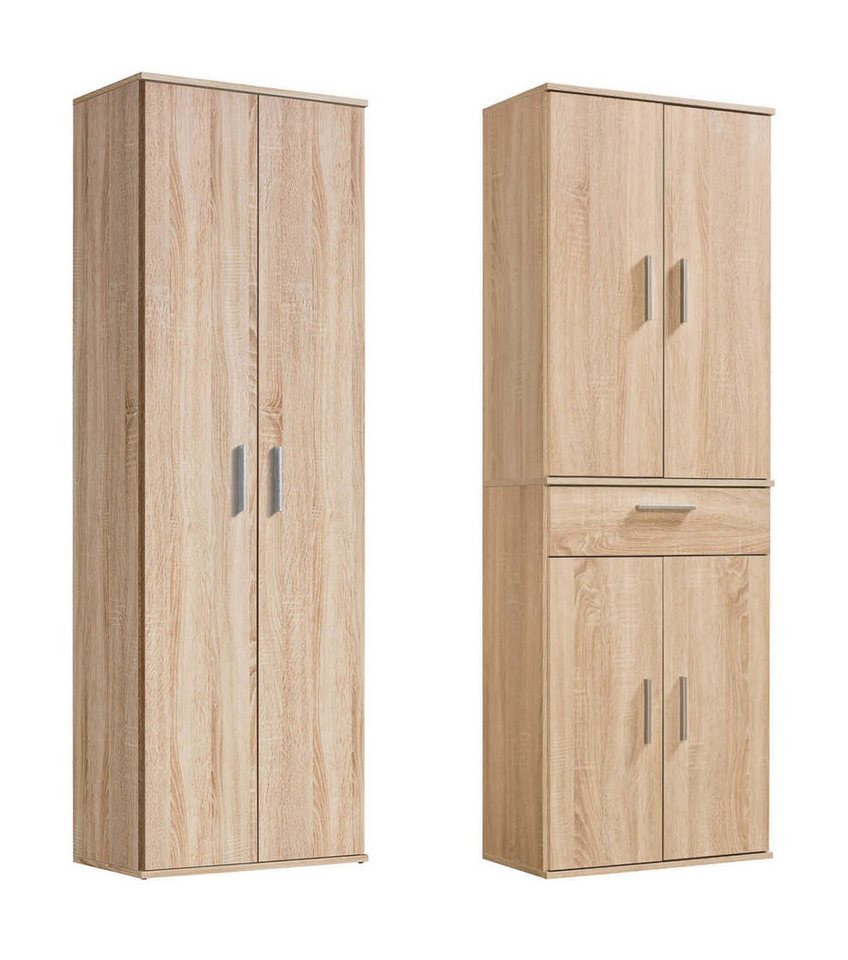 mokebo Schrank-Set Die Allzweckwaffe, (2er-Set), Stauraum-Set aus Aktenschrank & Mehrzweckschrank in Braun von mokebo