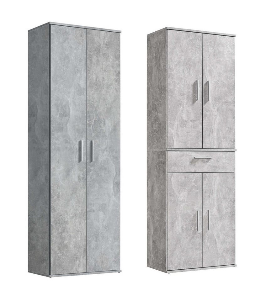 mokebo Schrank-Set Die Allzweckwaffe, (2er-Set), Stauraum-Set aus Mehrzweckschränken bzw. Schubladenschränken in Weiß von mokebo