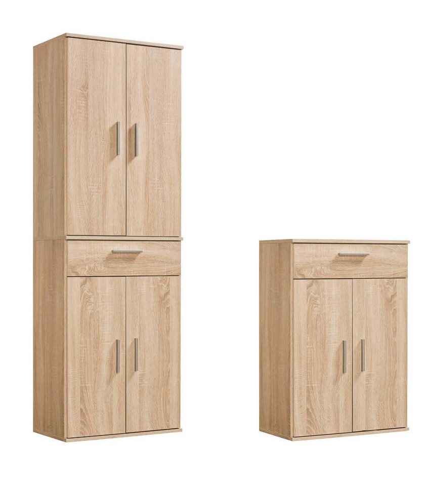 mokebo Schrank-Set Die Allzweckwaffe, (2er-Set), Stauraum-Set aus Mehrzweckschränken in Schwarz-Anthrazit von mokebo