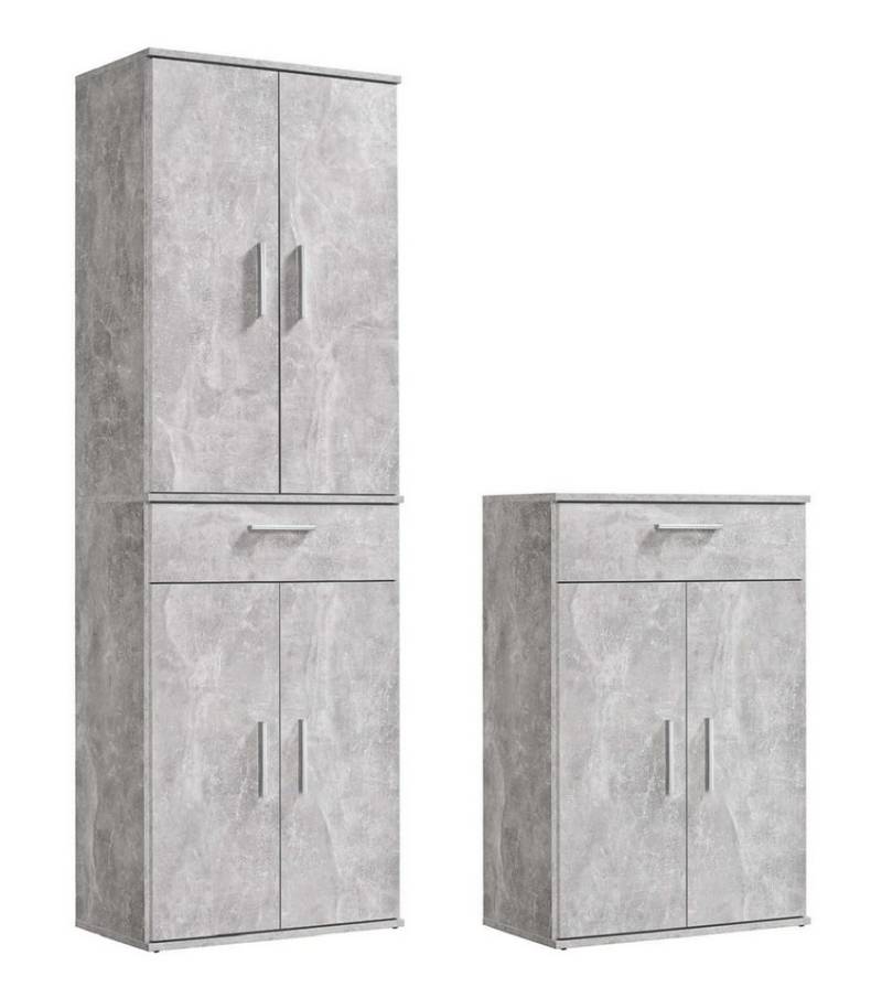 mokebo Schrank-Set Die Allzweckwaffe, (2er-Set), Stauraum-Set aus Aktenschrank & Mehrzweckschrank in Weiß von mokebo