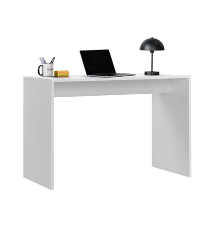 mokebo Schreibtisch klein in Weiß 'Der Produktive', auch als Computertisch & Arbeitstisch im Büro oder Kinderschreibtisch, PC Tisch oder Gaming Tisch im Kinderzimmer in 112x77x54 (B/H/T in cm) von mokebo
