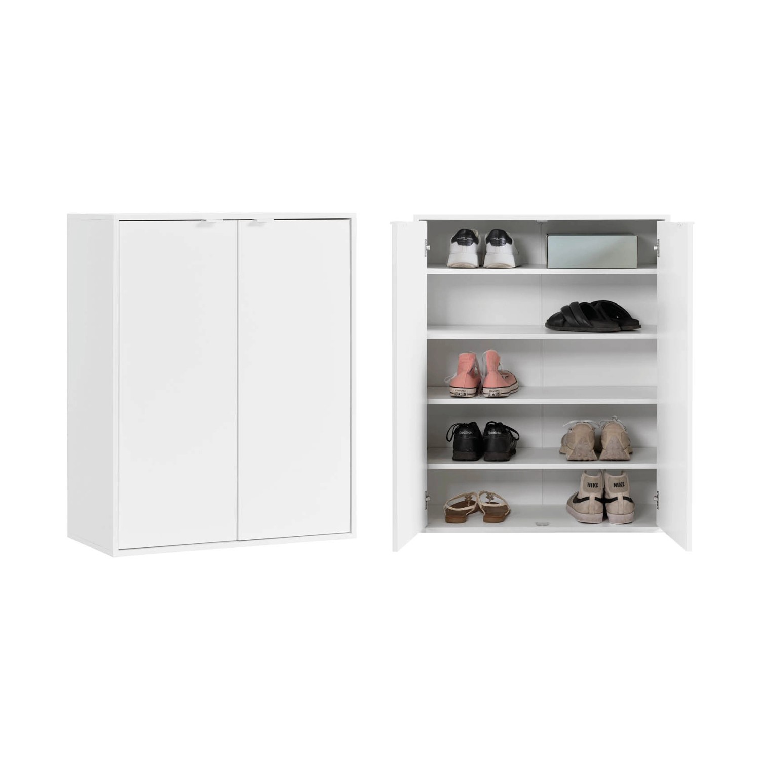mokebo Schuhschrank Der Concierge Schuhregal mit zwei Türen Flurschrank oder Sideboard 74 cm breit in weiß mokebo Schuhschrank Der Concierge Schuhregal mit zwei Türen Flurschrank oder Sideboard 74 cm breit in weiß von mokebo
