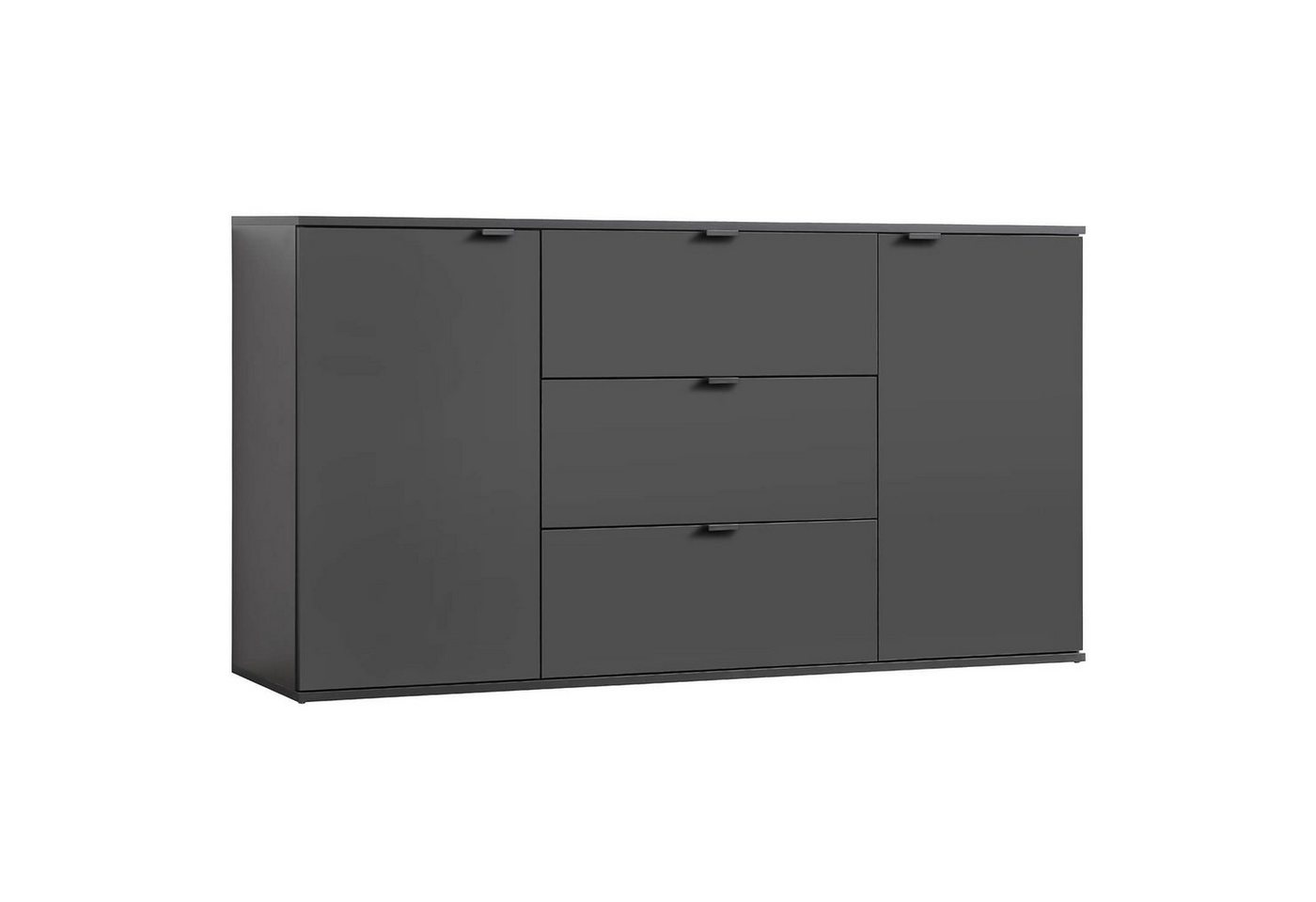mokebo Sideboard Die Elegante (mit Schubladen & Fächern), Griff für Push-to-Open Möbel, Schrankgriff oder Türgriff in Schwarz von mokebo
