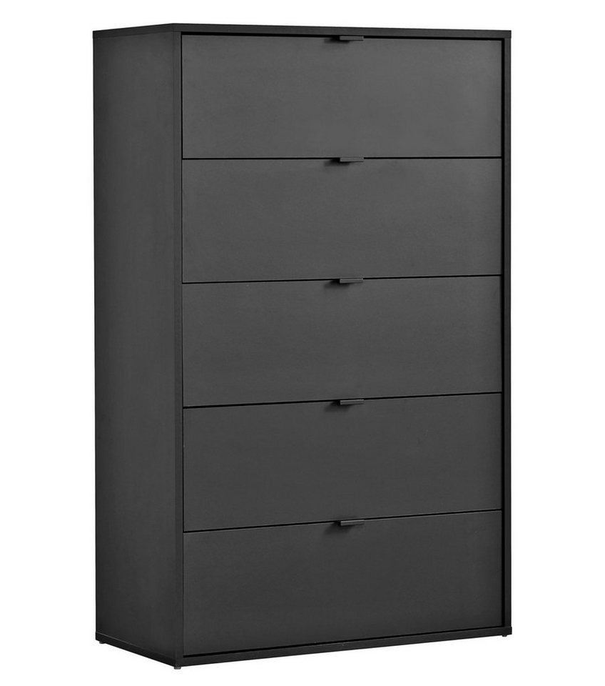 mokebo Sideboard Die Stilvolle (mit 5 Schubladen), Nachttisch, Highboard, Anrichte oder Kommode in Schwarz von mokebo