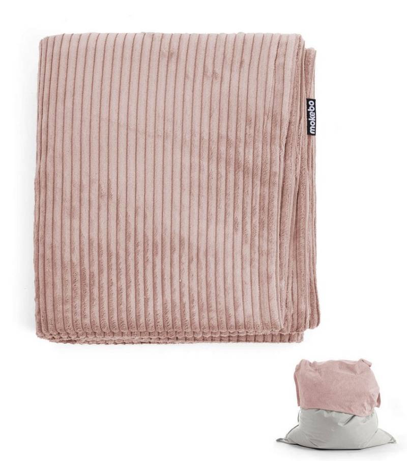 mokebo Sitzsack Das Kuschel-Cover (nur Cord Cover), Bean Bag Cover, Überzug o. Hülle in Anthrazit, ohne Sitzsack geliefert von mokebo