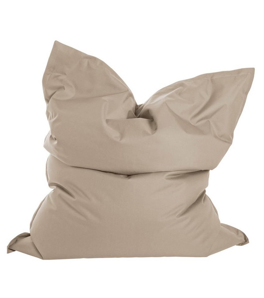 mokebo Sitzsack Der Große (für drinnen & draußen), Bean Bag Outdoor XXL, Bodenkissen, Riesen Sitzkissen in Beige von mokebo