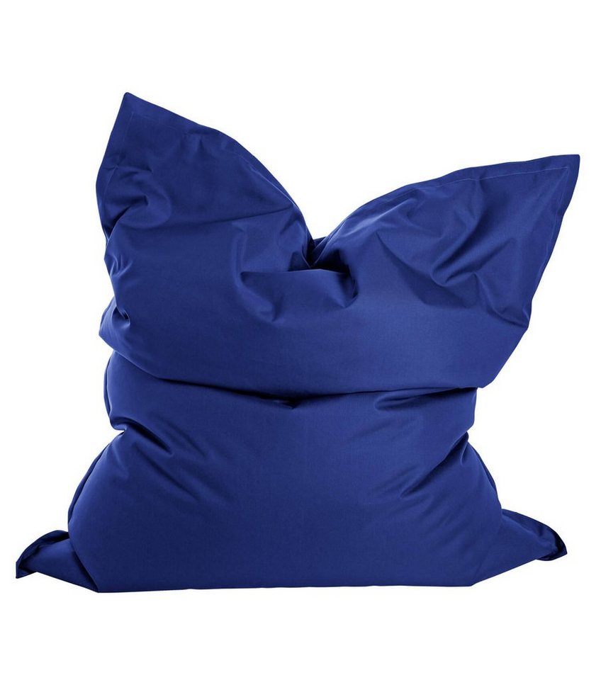 mokebo Sitzsack Der Große (für drinnen & draußen), Bean Bag Outdoor XXL, Bodenkissen, Riesen Sitzkissen in Blau von mokebo
