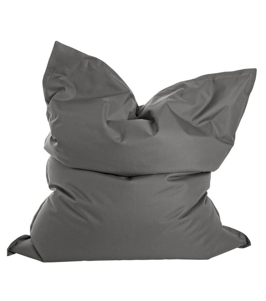 mokebo Sitzsack Der Große (für drinnen & draußen), Bean Bag Outdoor XXL, Bodenkissen, Riesen Sitzkissen in Grau von mokebo