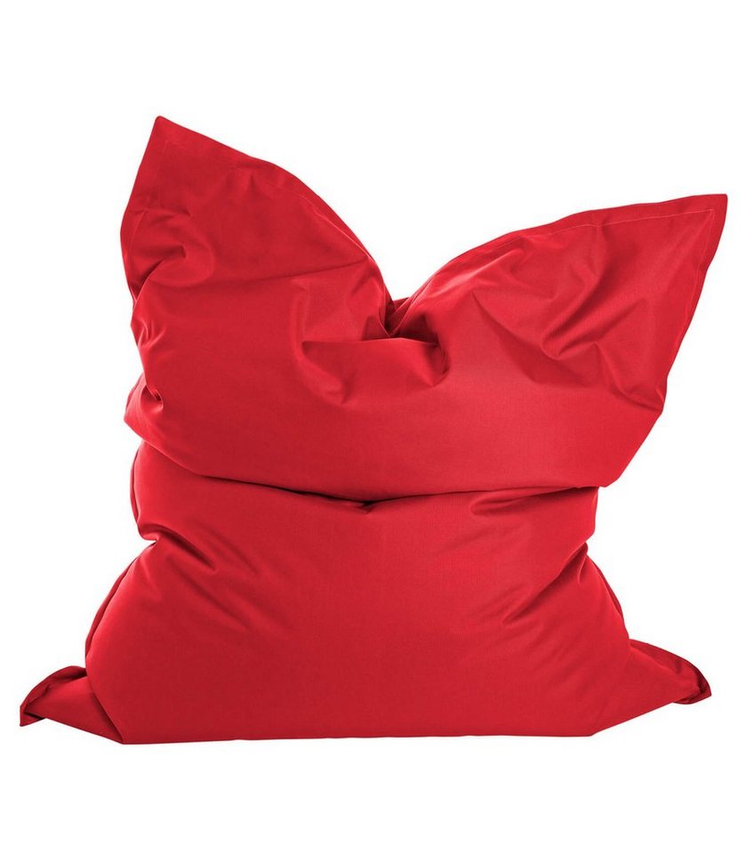 mokebo Sitzsack Der Große (für drinnen & draußen), Bean Bag Outdoor XXL, Bodenkissen, Riesen Sitzkissen in Rot von mokebo