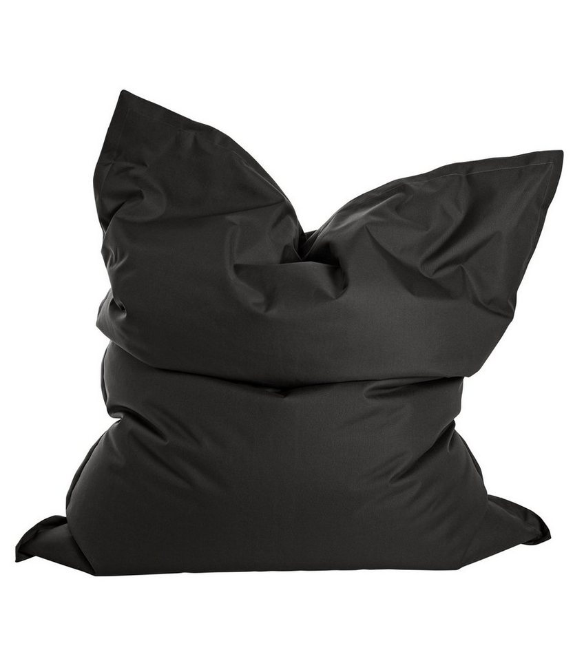 mokebo Sitzsack Der Große (für drinnen & draußen), Bean Bag Outdoor XXL, Bodenkissen, Riesen Sitzkissen in Schwarz von mokebo