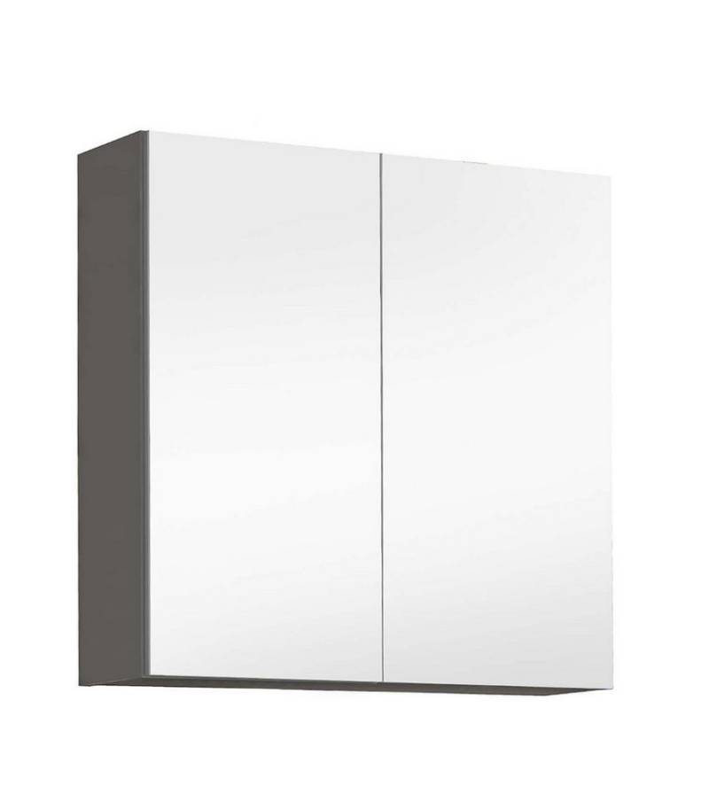 mokebo Spiegelschrank Die Badenixe (mit 2 Einlegeböden) Wandschrank, Medizinschrank o. Badezimmerschrank in Schwarz-Anthrazit von mokebo