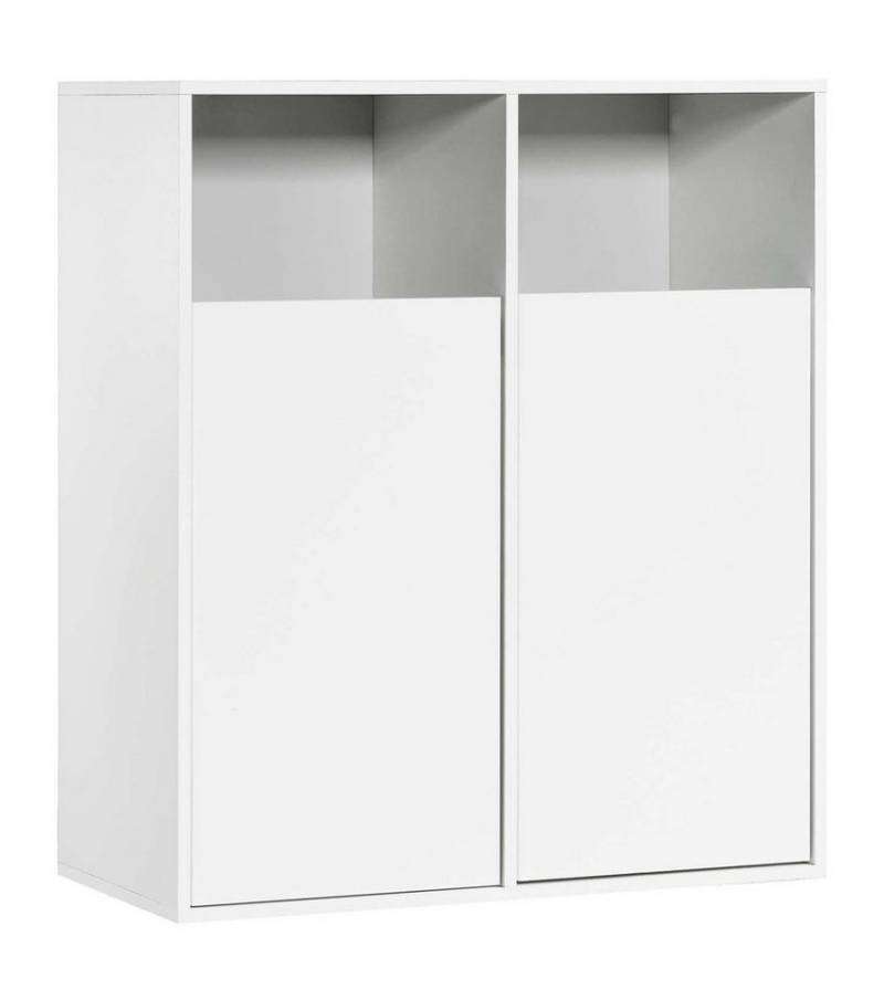 mokebo Wäscheschrank Der Wäschehüter (2-türig) Unterschrank & Hochschrank fürs Badezimmer in Schwarz von mokebo