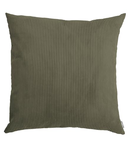 mokebo XXL Sofakissen 'Das Anschmiegsame', gemütliches Riesenkissen, XXL Kissen oder Jumbokissen mit Cordbezug, auch als Couchkissen, Liegekissen oder Bodenkissen in Oliv, 90x90x10 (B/H/T in cm) von mokebo