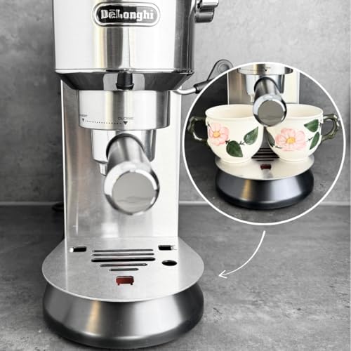 Abtropfblech aus Edelstahl für DeLonghi Dedica vergrößertes Abtropfgitter mit Spritzschutz, Platz für 2 Tassen, kompatibel mit EC 685 und EC 885 – Made in Germany Abtropfblech aus Edelstahl für DeLonghi Dedica vergrößertes Abtropfgitter mit Spritzschutz, Platz für 2 Tassen, kompatibel mit EC 685 und EC 885 – Made in Germany von molemo