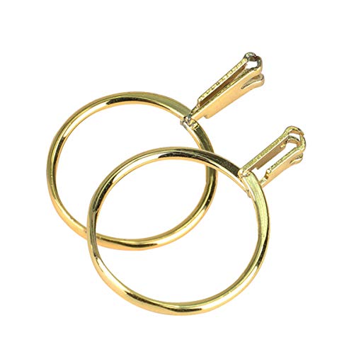 2 Stück Ehering Anprobieren Werkzeug Juwelier Display Ring Basteln Werkzeug Juwelier Edelstein oder Diamant Federzinken Klauenhalter (2 Größen, Gold) von mollensiuer