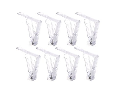 mollensiuer 20Pcs Clear Plastic Tablecloth Clips Spring Loaded Tablecover Table Cloth Clip Clamp Holder for Home Party Picnic von mollensiuer