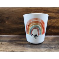 Becher, Trinkbecher, Zahnputzbecher, Regenbogen, Mit Namen, Kindergarten Becher, Trinkbecher, Zahnputzbecher, Regenbogen, Mit Namen, Kindergarten von momentevollliebe